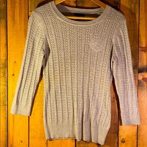 EUC Tommy Hilfiger Silver Grey Cord Sweater